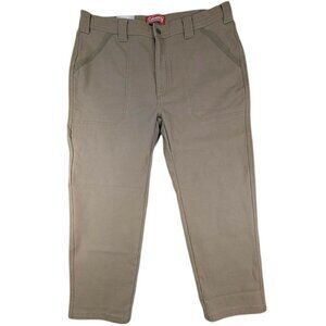 NEW Coleman Utility Pants Mens 36x30 Canvas Fleece Lined Brown Stretch Cargo